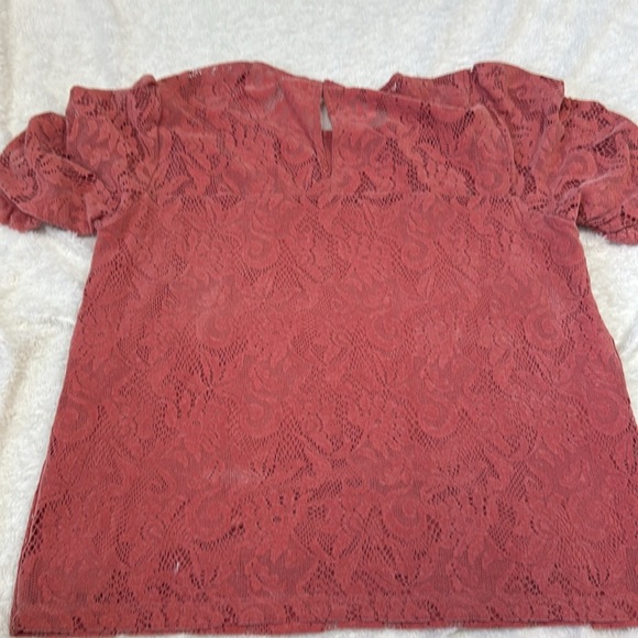 Anthropologie Pink Ruched Blouse with Mandarin Collar - Picture 9 of 12